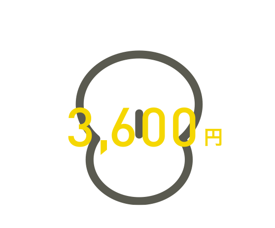 3600円